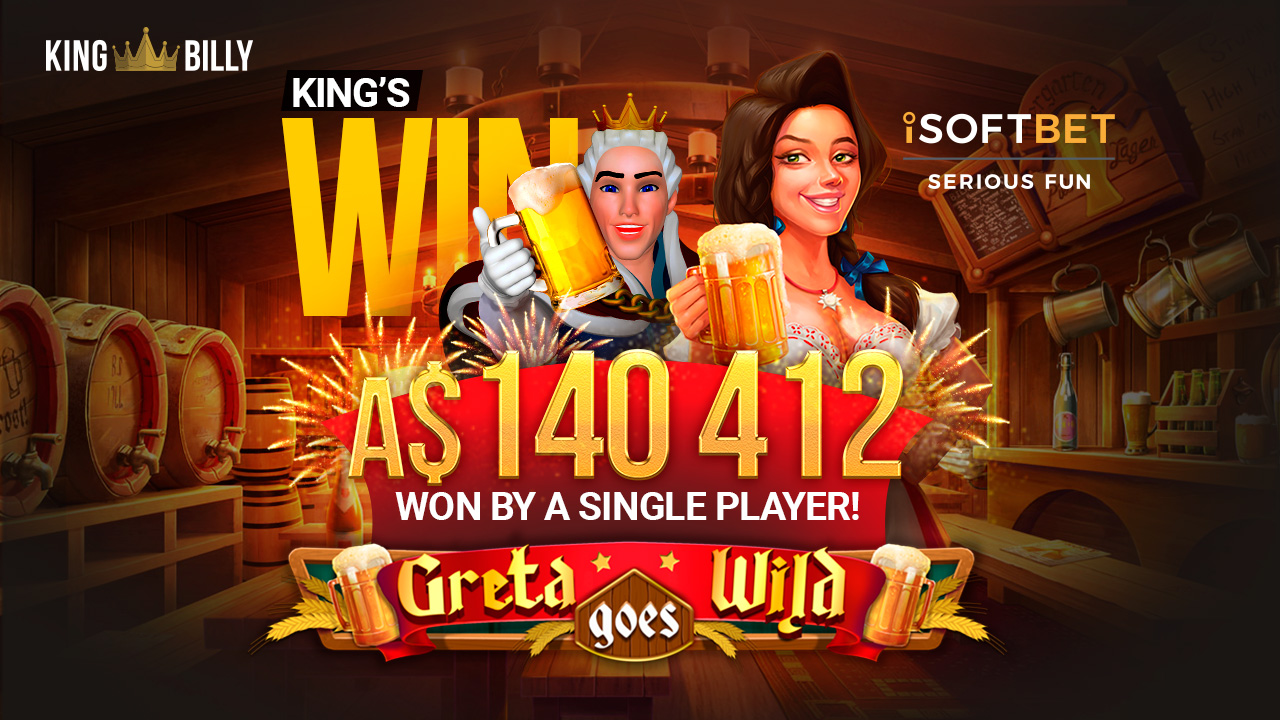 Festive season at King Billy Casino starts with a A$140.412 win!