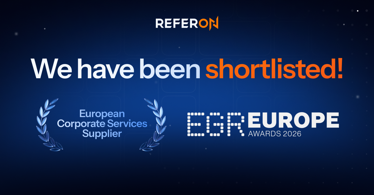 ReferOn Shortlisted for “European Corporate Services Supplier” Category at EGR EUROPE Awards 2026