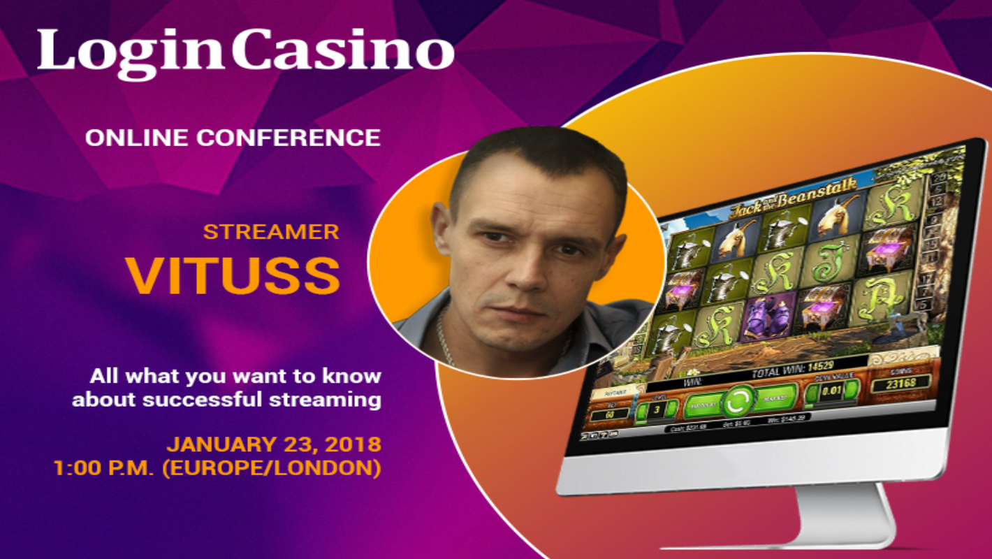 Streamer Vituss will take part in the Login Casino online conference
