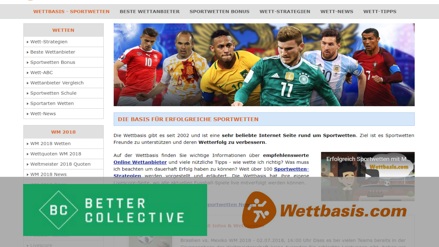 Better Collective establishes leading position in German speaking markets with acquisition of Bola Webinformation GmbH (wettbasis.com)