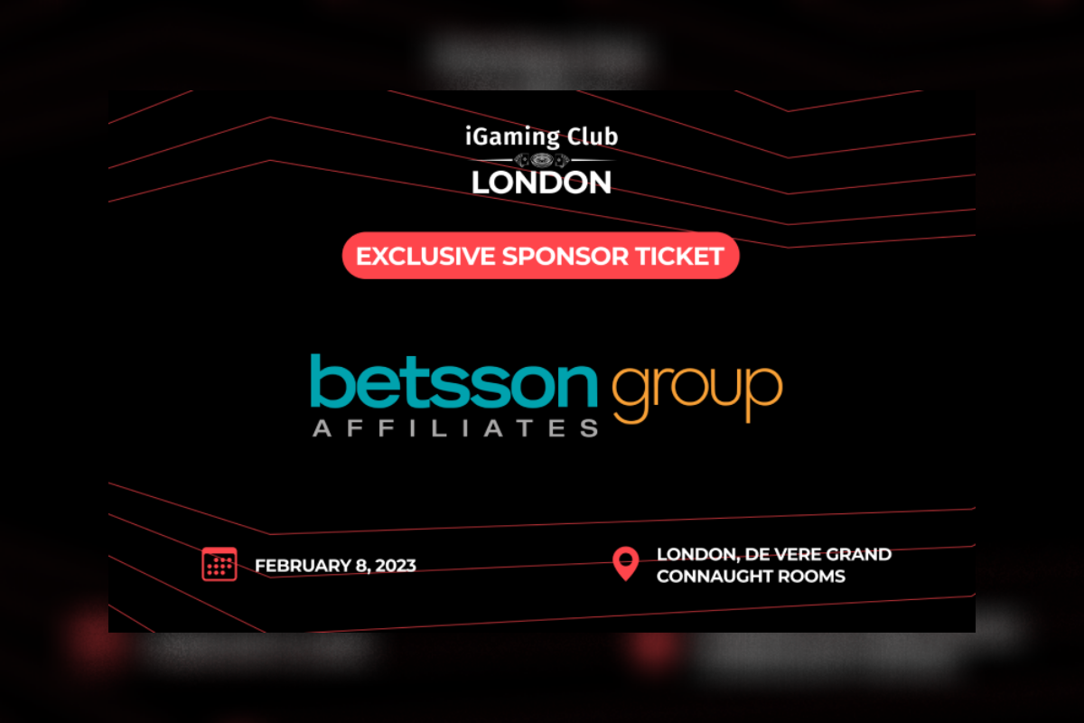 Betsson Group Affiliates named sponsor of iGaming Club London ’23