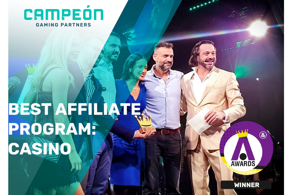 Campeón Gaming Partners wins Best Affiliate Program: Casino award at the iGB Affiliate Awards 2020