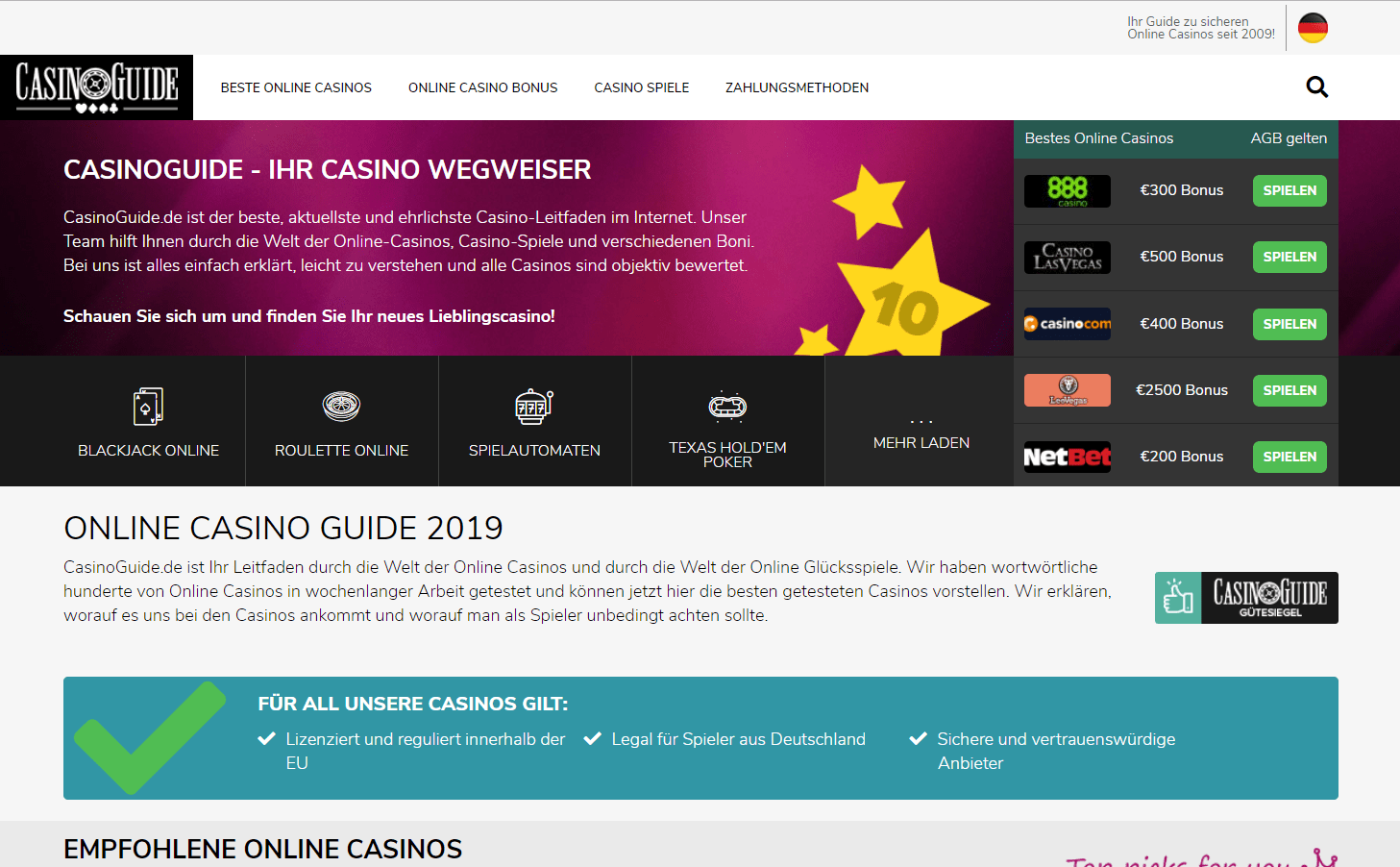 CasinoGuide goes German!